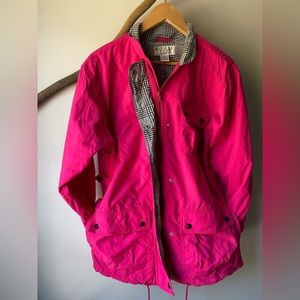 Vintage Evan Picone Sport Hot Pink Ladies Utility Jacket. Size Small Petite